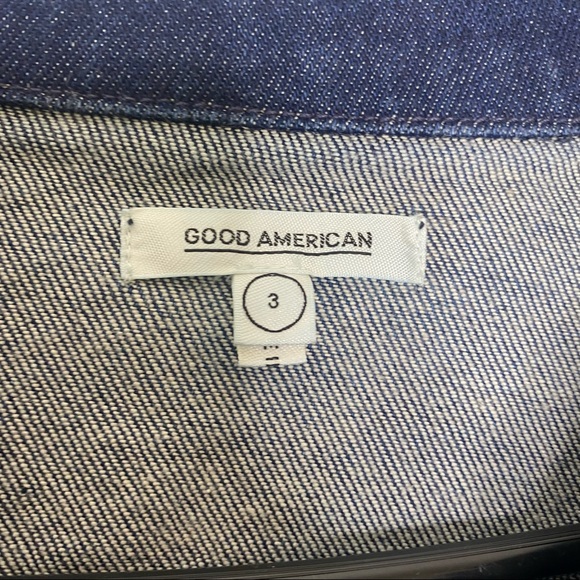 Good American belted denim Jacket size Large - Picture 3 of 8